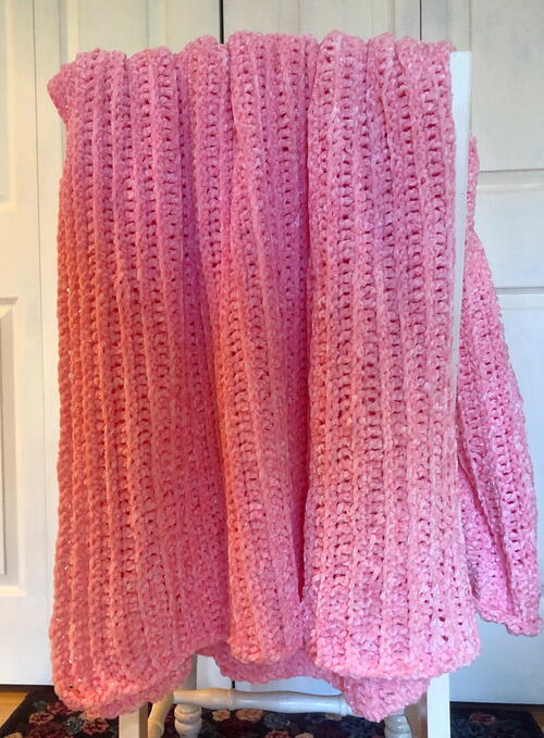 Velvet Yarn Crochet Blanket Velvet Yarn Crochet Blanket
