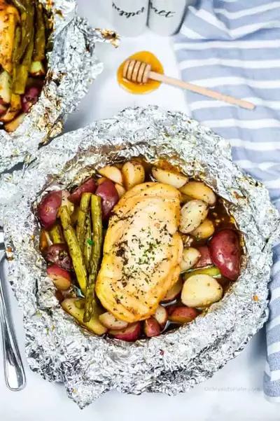 Honey Garlic Chicken Potato Foil Packets campfire Chicken Honey Garlic Chicken Potato Foil Packets (campfire Chicken)