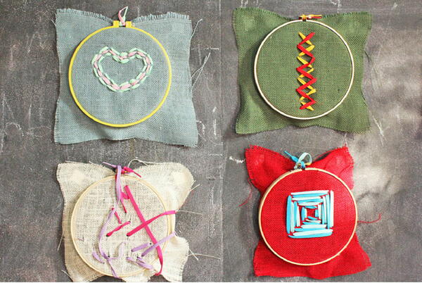Burlap Embroidery for Kids Burlap Embroidery for Kids