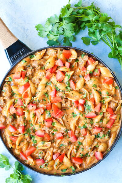 Creamy Taco Shell Pasta Creamy Taco Shell Pasta