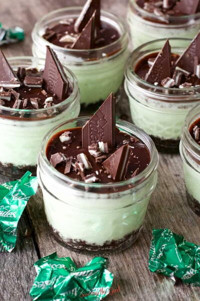 Sous Vide Grasshopper Cheesecake Sous Vide Grasshopper Cheesecake