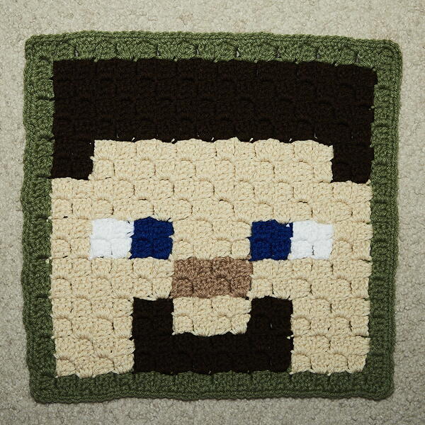 Minecraft Steve C2c Crochet Block Minecraft Steve C2c Crochet Block