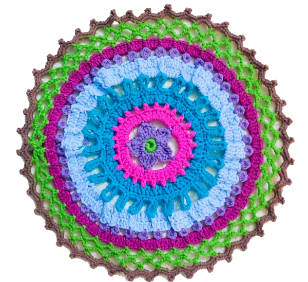 Whimsical Radiant Mandala Doily Whimsical Radiant Mandala Doily