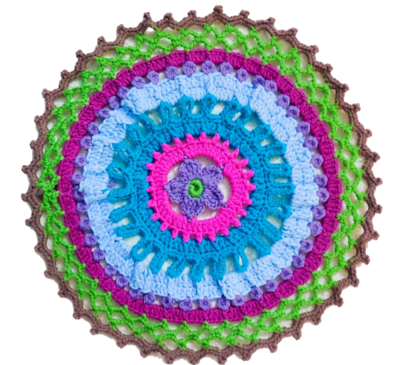 Whimsical Radiant Mandala Doily