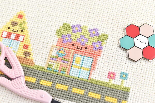 Kawaii Garden Lane Cross Stitch Pattern