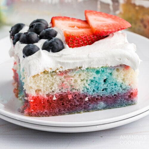 Red White And Blue Poke Cake Red White And Blue Poke Cake