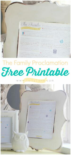 The Family Proclamation Printable The Family Proclamation Printable