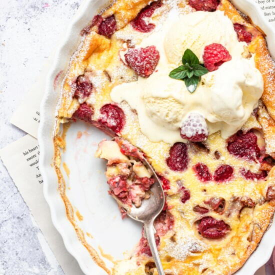 Rhubarb Raspberry Clafoutis Rhubarb Raspberry Clafoutis