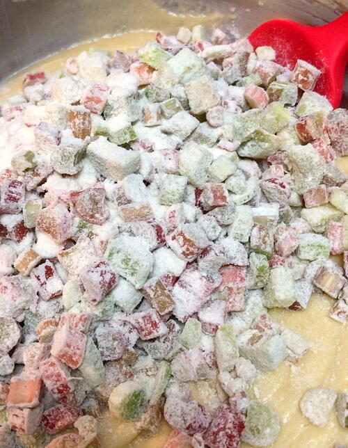 Rhubarb Cake With Vanilla Sauce Rhubarb Cake With Vanilla Sauce