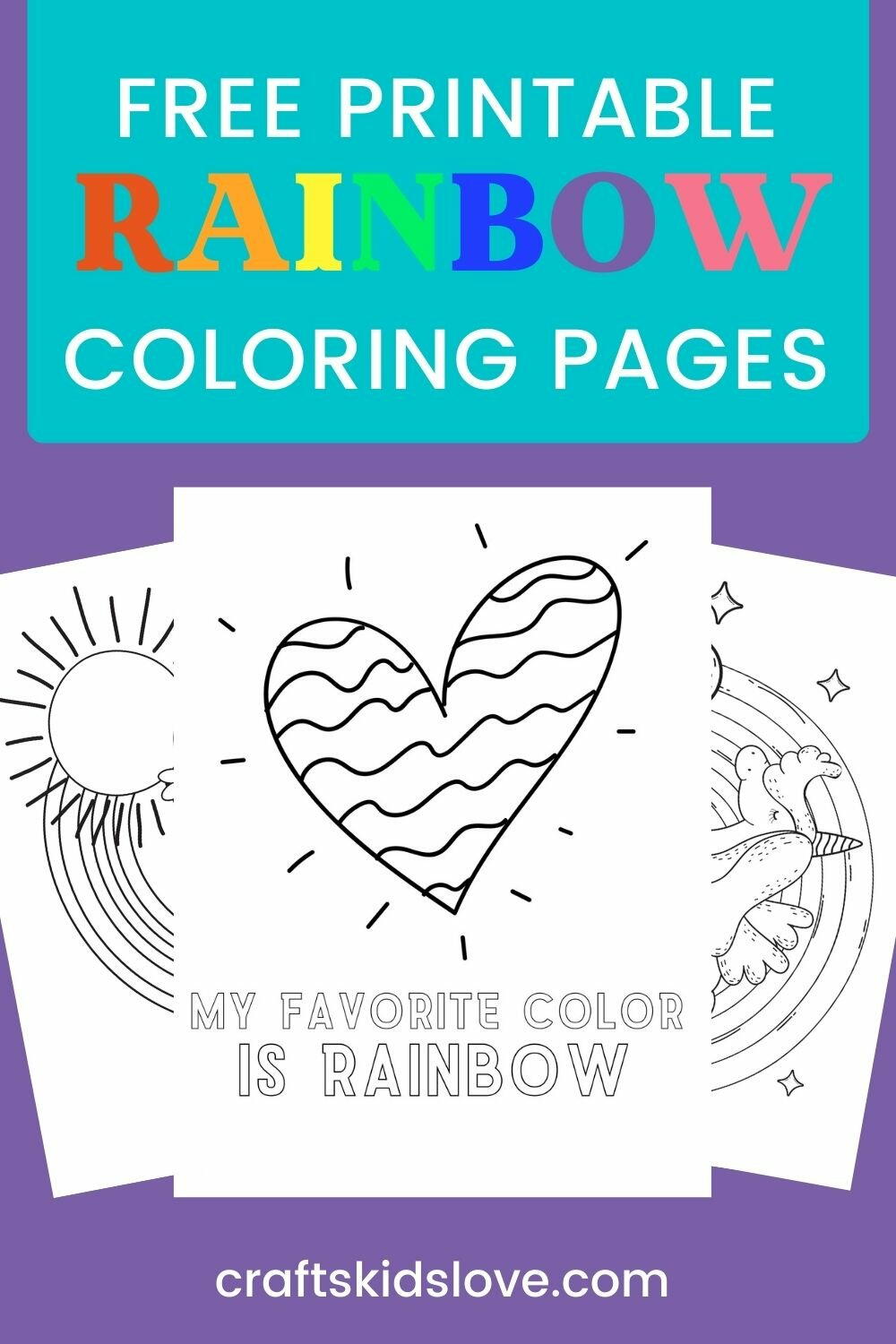 Free Printable Rainbow Coloring Pages | AllFreeKidsCrafts.com