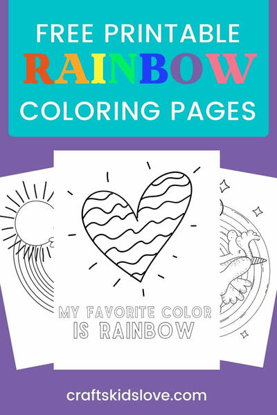 Free Printable Rainbow Coloring Pages Free Printable Rainbow Coloring Pages