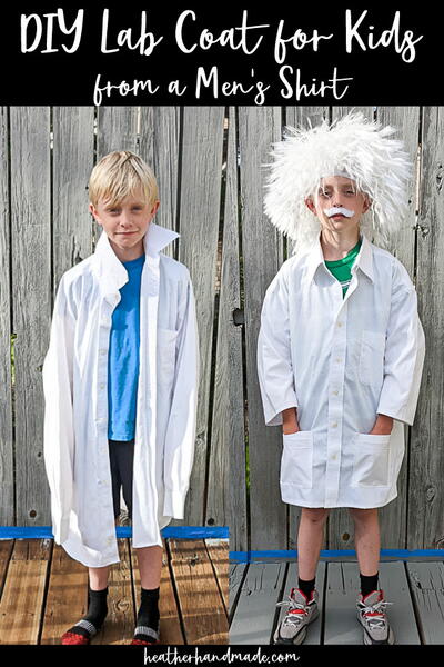 Diy Lab Coat For Kids From A Mens Shirt Diy Lab Coat For Kids From A Men’s Shirt