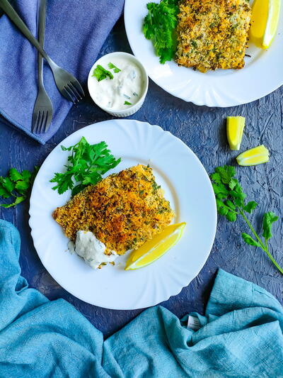 Oven Baked Panko Crusted Fish
