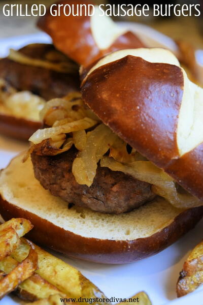 Grilled Sausage Burger Grilled Sausage Burger