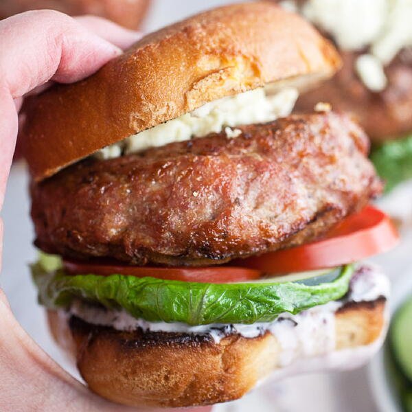 Greek Turkey Burger Greek Turkey Burger