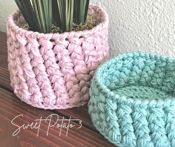 Woven Basket Or Plant Pot Cover Woven Basket Or Plant Pot Cover