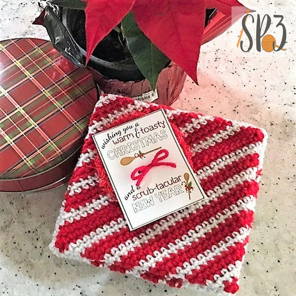 Hot Pad Dish Scrubby With Printable Gift Tag Hot Pad & Dish Scrubby With Printable Gift Tag