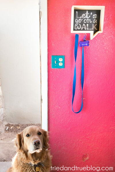DIY Dog Leash Holder