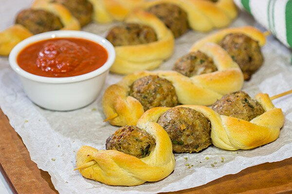Meatball Breadstick Skewers Meatball Breadstick Skewers
