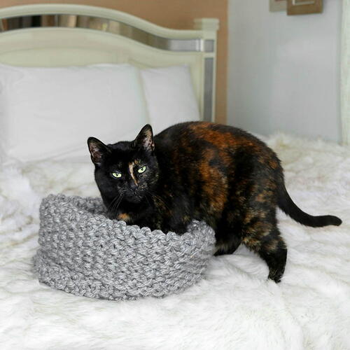 Chunky Knit Cat Bed Pattern