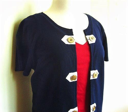 Nautical Cardigan Refashion DIY Nautical Cardigan Refashion DIY