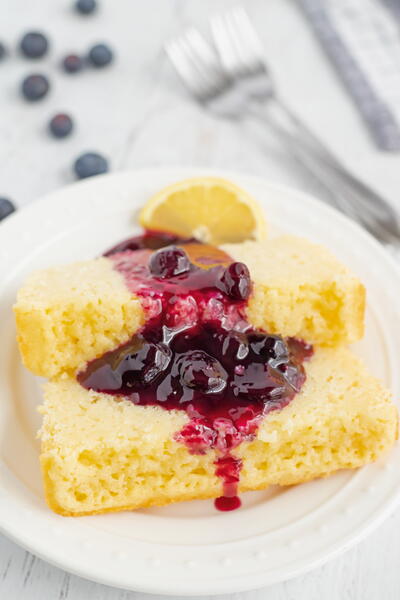 Lemon Ricotta Pound Cake With Blueberry Sauce Lemon Ricotta Pound Cake With Blueberry Sauce