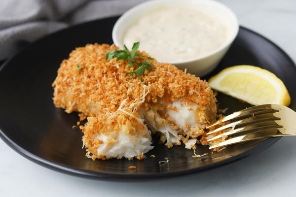 Baked Panko And Parmesan Encrusted Cod Baked Panko And Parmesan Encrusted Cod