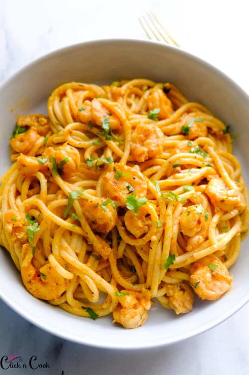 Healthy Bang Bang Shrimp Pasta Healthy Bang Bang Shrimp Pasta