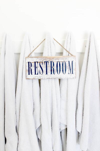Rustic Farmhouse DIY Bathroom Sign Rustic Farmhouse DIY Bathroom Sign