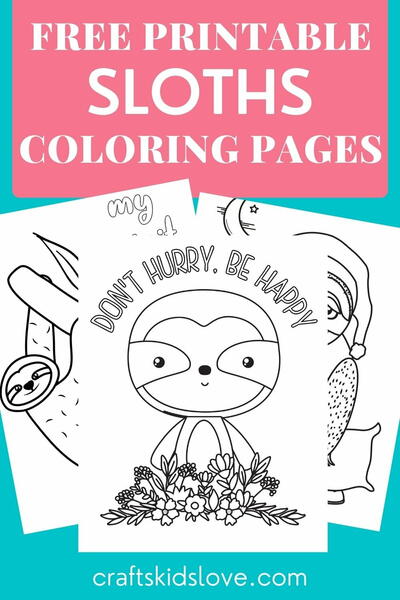Printable Sloth Coloring Pages Printable Sloth Coloring Pages