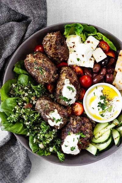 Beef Kofta With Greek Yogurt Sauce Beef Kofta With Greek Yogurt Sauce