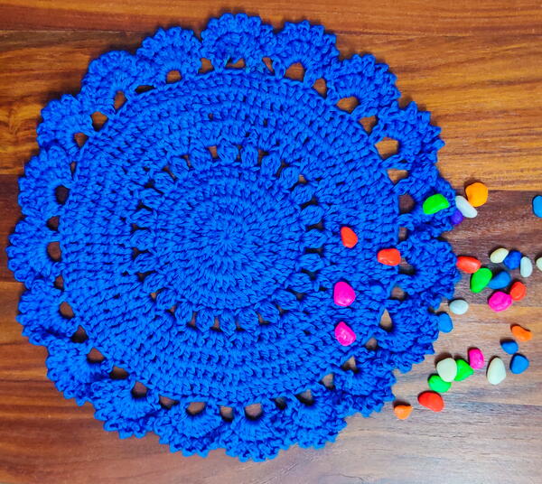 Blue Lagoon Crochet Placemat Blue Lagoon Crochet Placemat