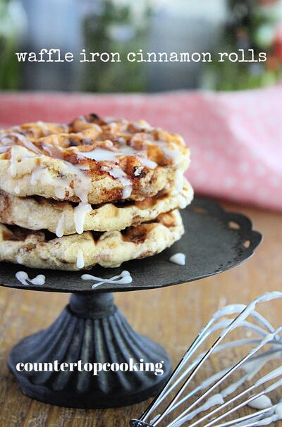 Waffle Iron Cinnamon Rolls Waffle Iron Cinnamon Rolls