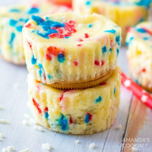 Patriotic Mini Cheesecakes Patriotic Mini Cheesecakes