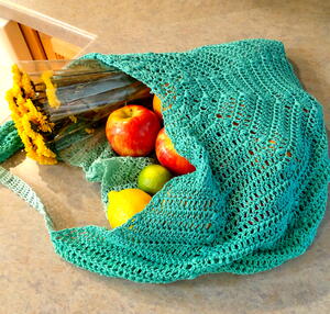 Large Crochet Mesh Market Bag