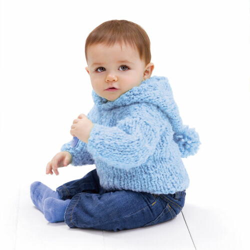 Peek-a-Boo Knit Baby Hoodie Peek-a-Boo Knit Baby Hoodie