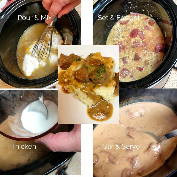 Slow Cooker Beef Tips With Gravy Slow Cooker Beef Tips With Gravy