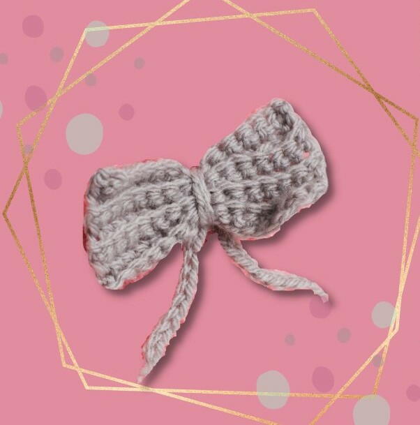 Little Crochet Bow Applique Little Crochet Bow Applique
