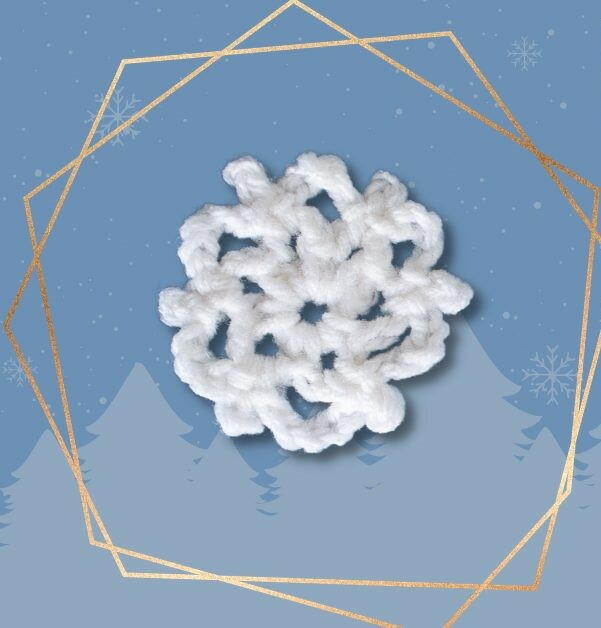 Crochet Snowflake Applique Crochet Snowflake Applique