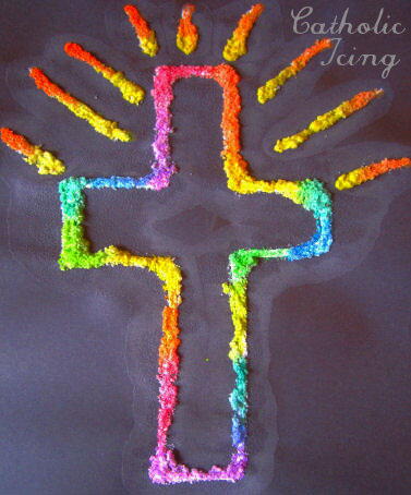 Salt Painting Cross Craft Salt Painting Cross Craft