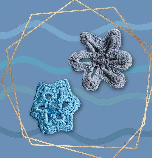 Crochet Sea Star Floral Applique Crochet Sea Star Floral Applique