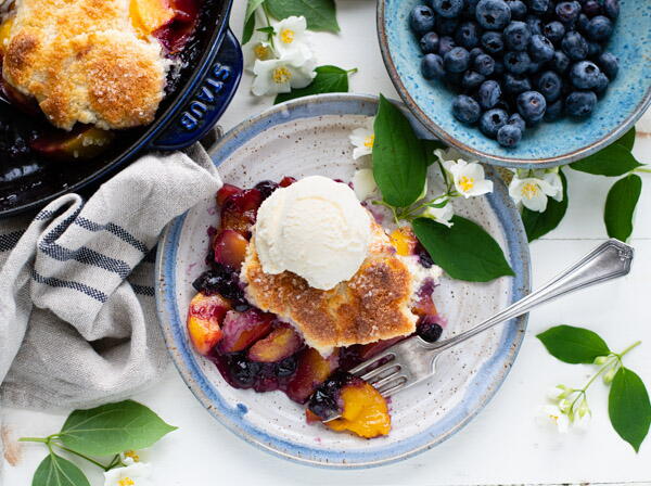 Peach Blueberry Cobbler Peach Blueberry Cobbler