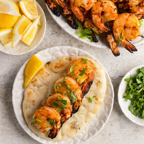 Grilled Tandoori Shrimp Skewers Grilled Tandoori Shrimp Skewers
