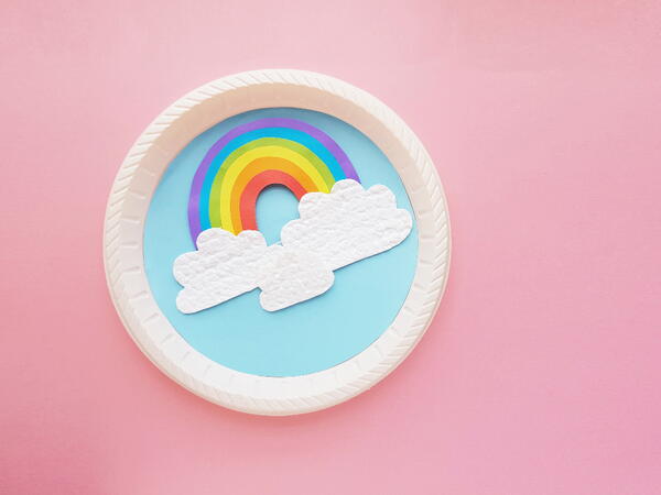 Colorful Rainbow Paper Plate Craft For Kids Colorful Rainbow Paper Plate Craft For Kids