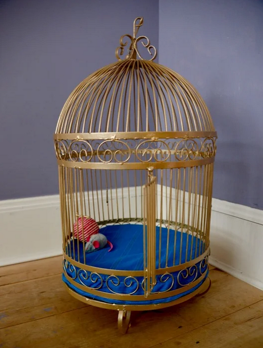 Vintage Birdcage DIY Cat Bed Vintage Birdcage DIY Cat Bed