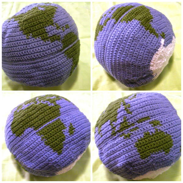 Around the World Crochet Pillow Around the World Crochet Pillow