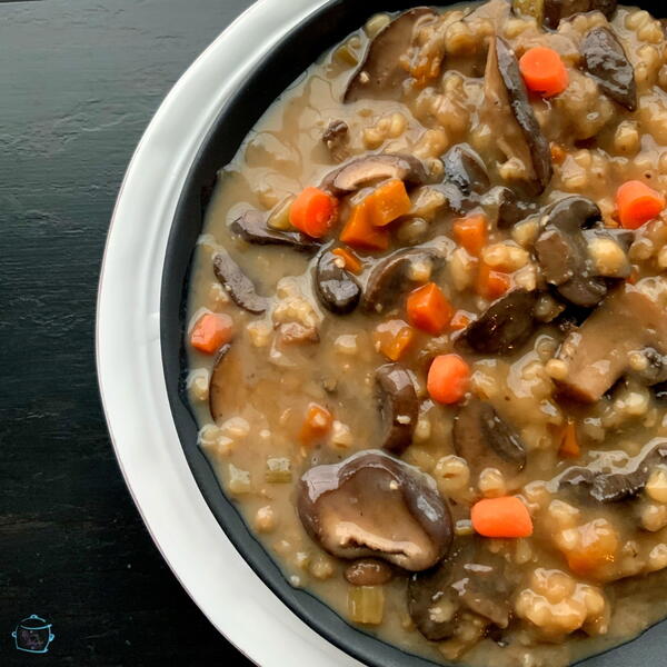 Lazy Slow Cooker Mushroom Barley Soup Lazy Slow Cooker Mushroom Barley Soup