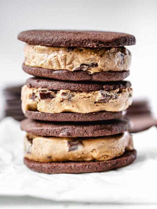 Chocolate Cookie Ice Cream Sandwiches Chocolate Cookie Ice Cream Sandwiches