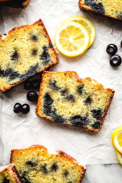 Lemon Blueberry Yogurt Loaf Cake