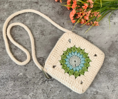 2 Squares Crochet Bag